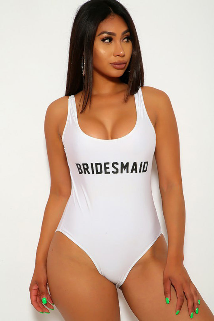 white bride one piece swimsuit