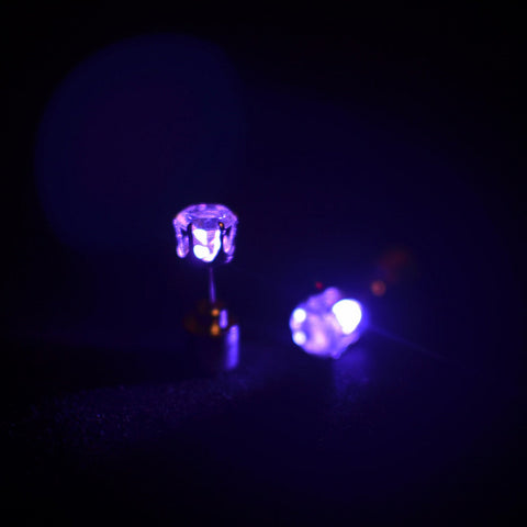 blue light up earrings