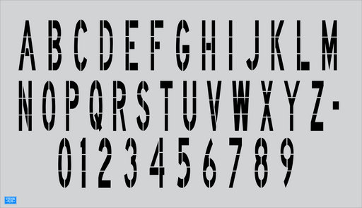 60 x 16 Alphabet Kit Stencil — 1-800-Stencil