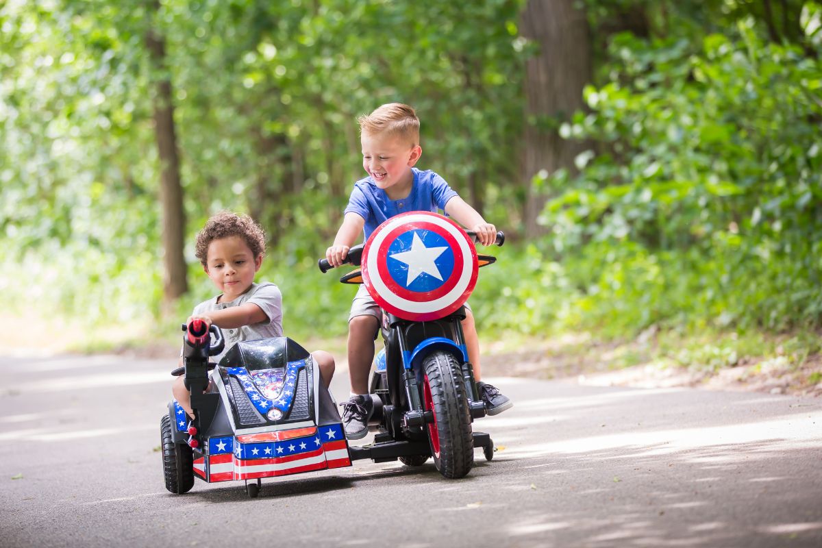 captain america motorcycle power wheel