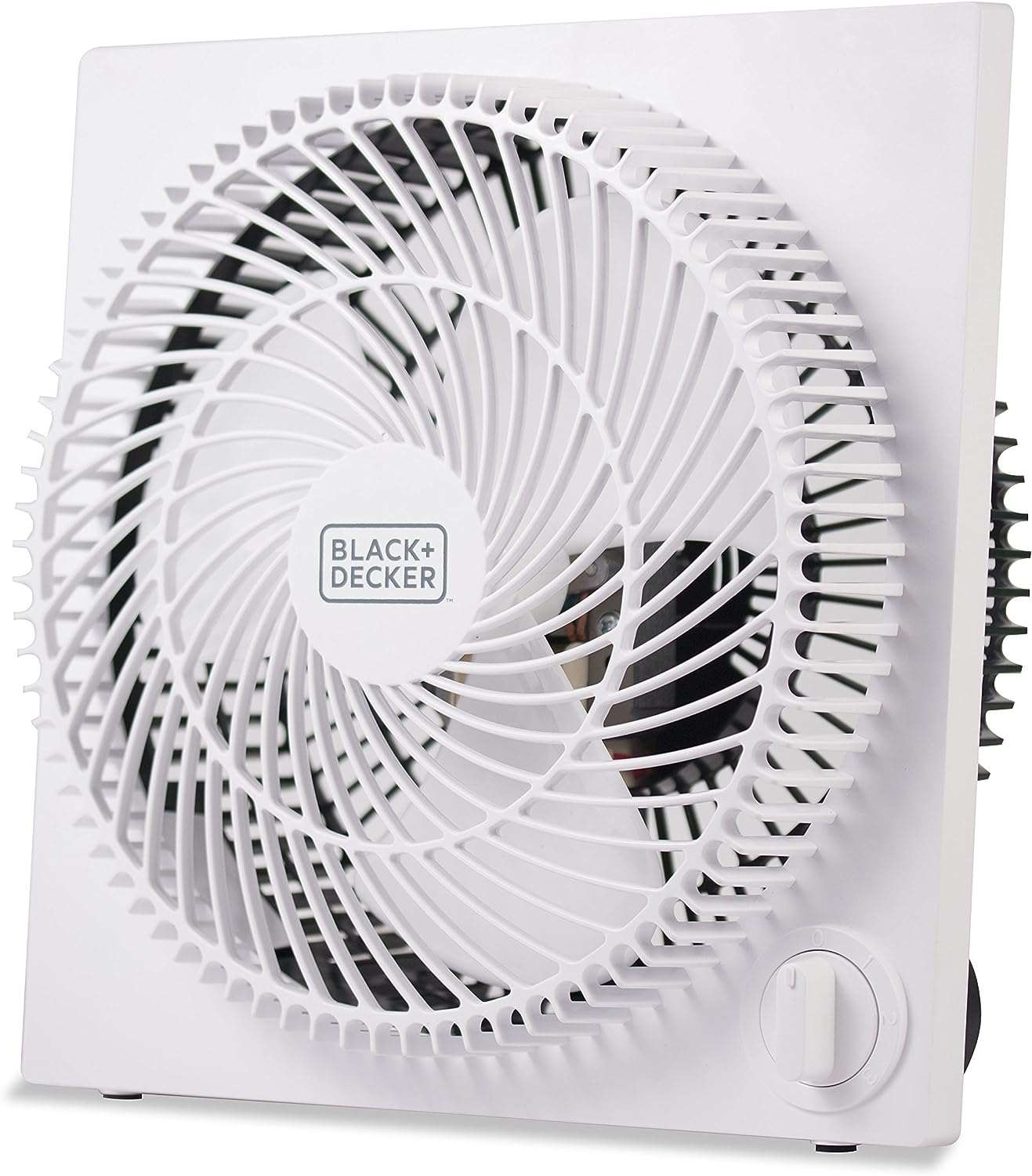  BLACK+DECKER Desktop Air Cooler and Portable Fan, 3-Speed Evaporative Air Cooler with 450ml Water Tank, Mini Cooler Works up to 7 Feet, Air Cooler Fan for Desk, Home, Bedroom, and more, White/Gray 