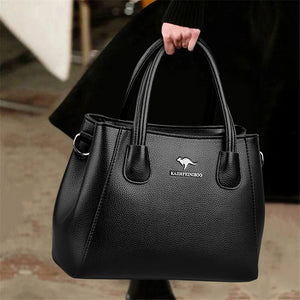 2 Layers Leather Luxury Handbags Women Bags Designer Handbags High Quality Small Casual Tote Bags For Women Shoulder Bag Winter - Handbags Specialist Headquarter