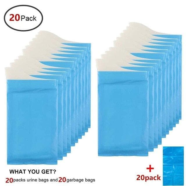  20 STÜCKE Einweg Outdoor Notfall Urinbeutel Camping Pee Bag Urinal Toilette Stau Urinbeutel Tragbarer Auto Erbrochener Beutel 