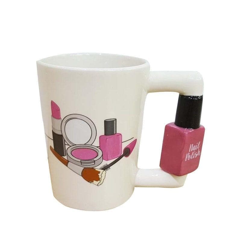  300ml Kreative Keramiktassen Mädchen Werkzeuge Beauty Kit Specials Nagellack Griff Tee Kaffeetasse Personalisierte Tasse Beauty Tool Cup 