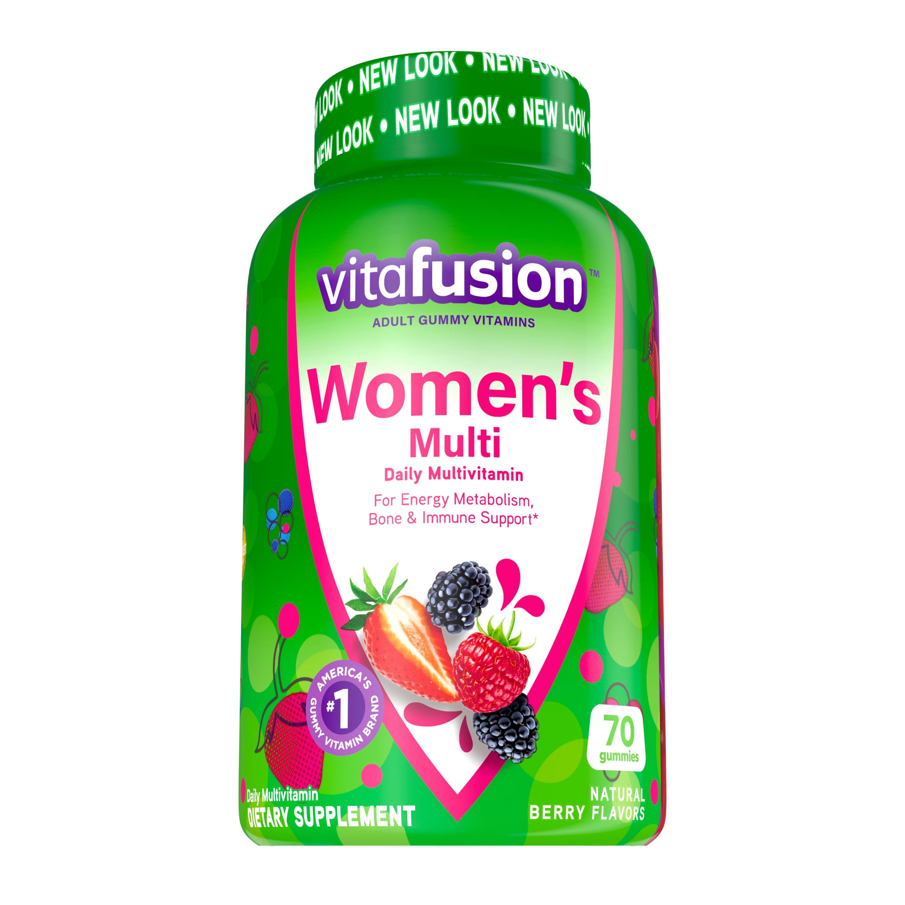  vitafusion Women’s Daily Gummy Multivitamin: vitamin C E, Delicious Berry Flavors, 70ct (35 day supply), from America’s number one Gummy Vitamin Brand 