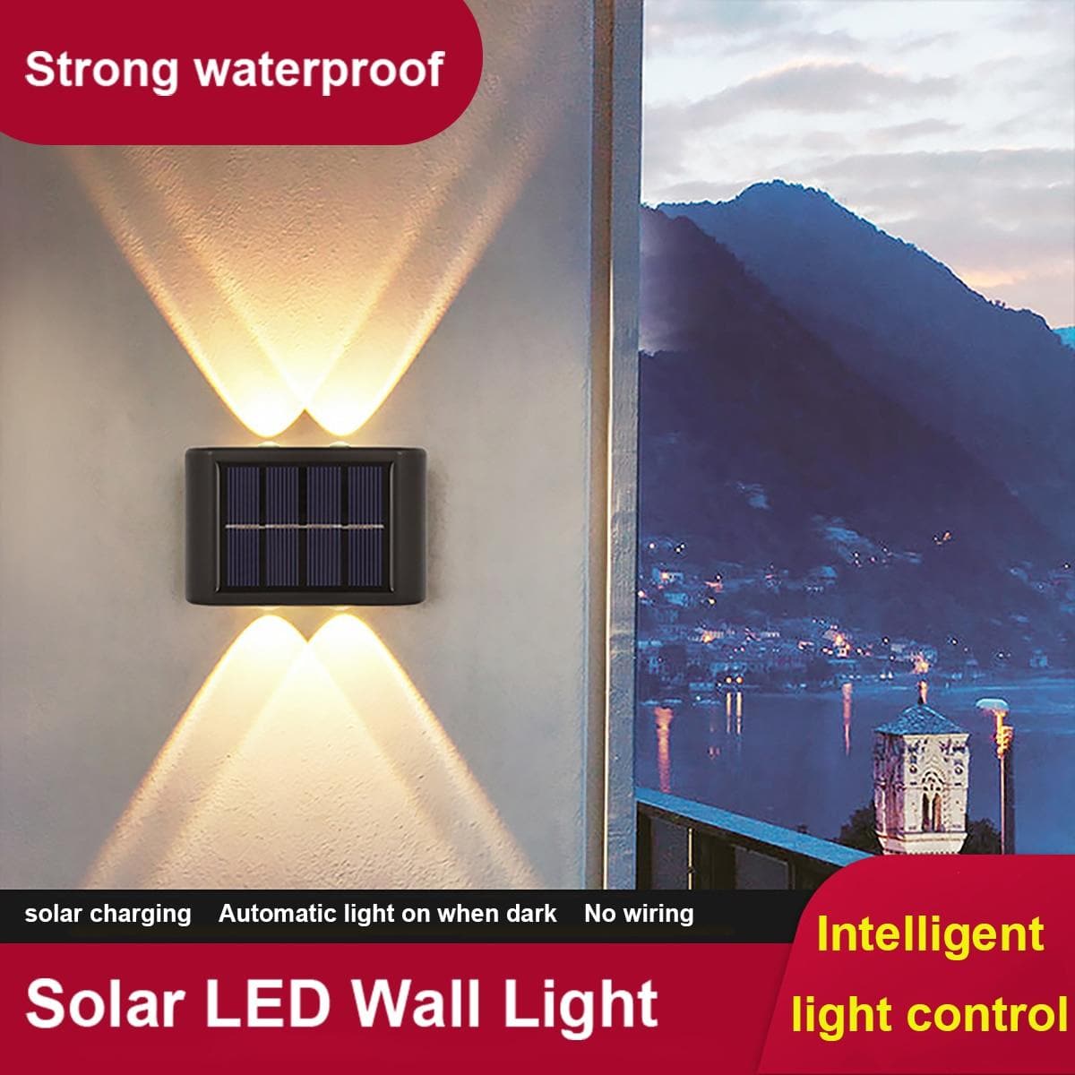  Waterproof Solar Powered Outdoor Patio Wall Decor Light 