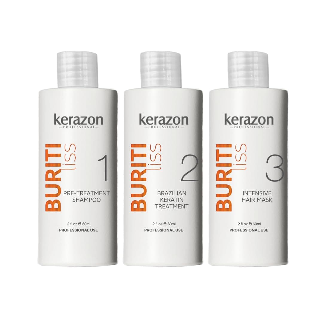  Brazilian Keratin Treatment Complex Blowout KERAZON kit 2oz/60ml - Tratamiento de Keratina Queratina Brasileña para Alisar Importada 