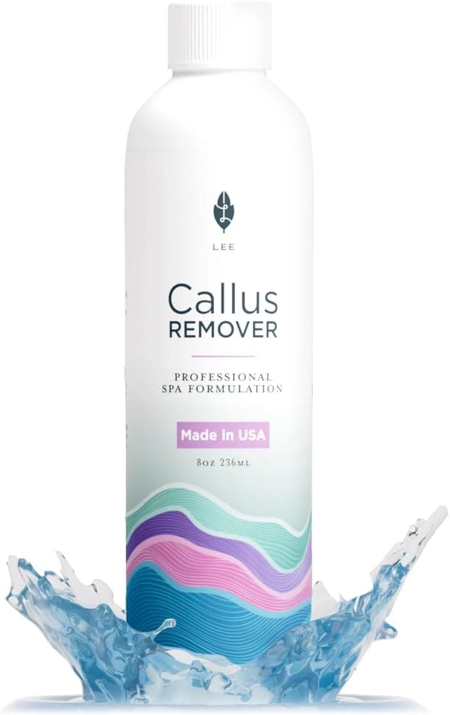  Lee Beauty Professional Callus Remover for Feet - 8 Oz, Original, Powerful Formulation - Extra Strength Gel, Home Pedicure Foot Spa Results - Cracked & Dead Dry Skin Supplies 