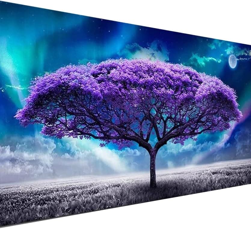  pchmcu 5D Diamond Art Painting Moon,Large Diamond Painting Kits for Adults,DIY Full Drill Crystal Rhinestone Arts and Crafts,Gem Art Painting with Diamond Home Wall Decor Tree (27.5 X 15.7inch1 