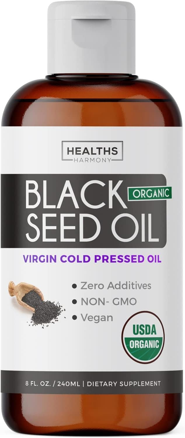  Black Seed Oil - 120 Softgel Capsules Skin Health (Non-GMO & Vegan) Premium Cold-Pressed Nigella Sativa Producing Pure Black Cumin Seed Oil with Vitamin E - 500mg Each, 1000mg Per 2 Capsule Serving 