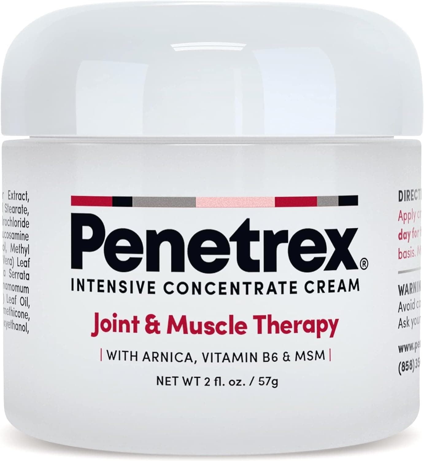  Penetrex Joint & Muscle Therapy, 2 Oz Cream – Intensive Concentrate for Relief & Recovery – Whole-Body Formulation with Arnica, Vitamin B6 & MSM (DMSO2) for Your Back, Neck, Knee, Hand, Shoulder, Foot 