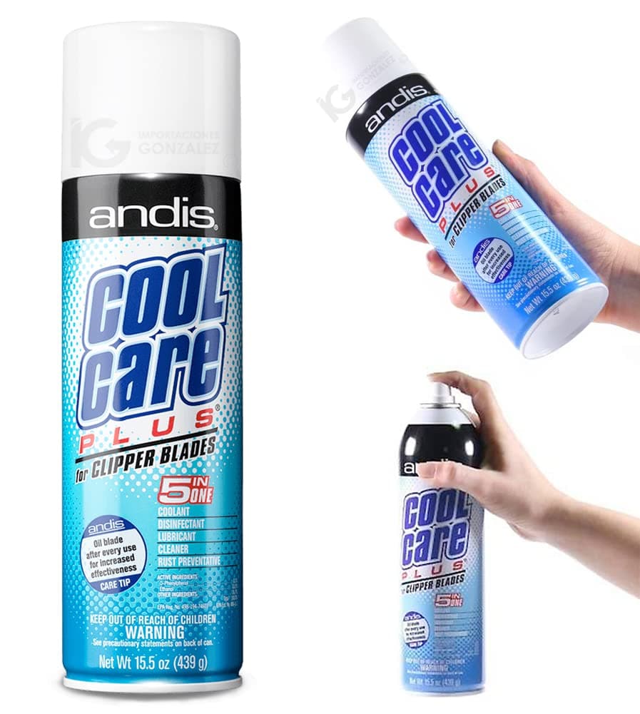  Andis 12750 Cool Care Plus 5-in-1 Clipper Spray, 15.5 oz Can, Blade Care and Treatment 