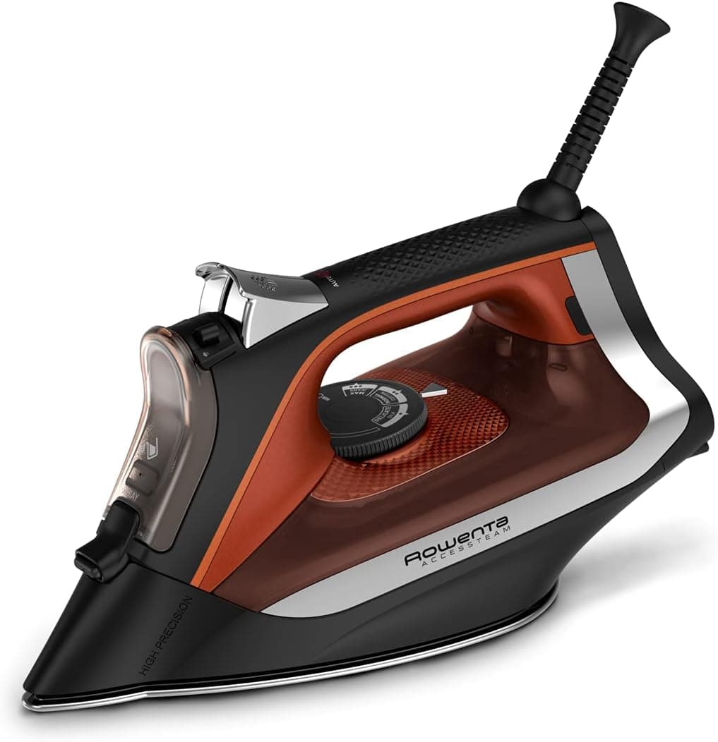  Rowenta Access Stainless Steel Soleplate Steam Iron with Retractable Cord 1725 Watts Powerful Steam Diffusion, Auto-off, Anti-Drip 1725 Watts Portable, Ironing, Garment Steamer DW2459 