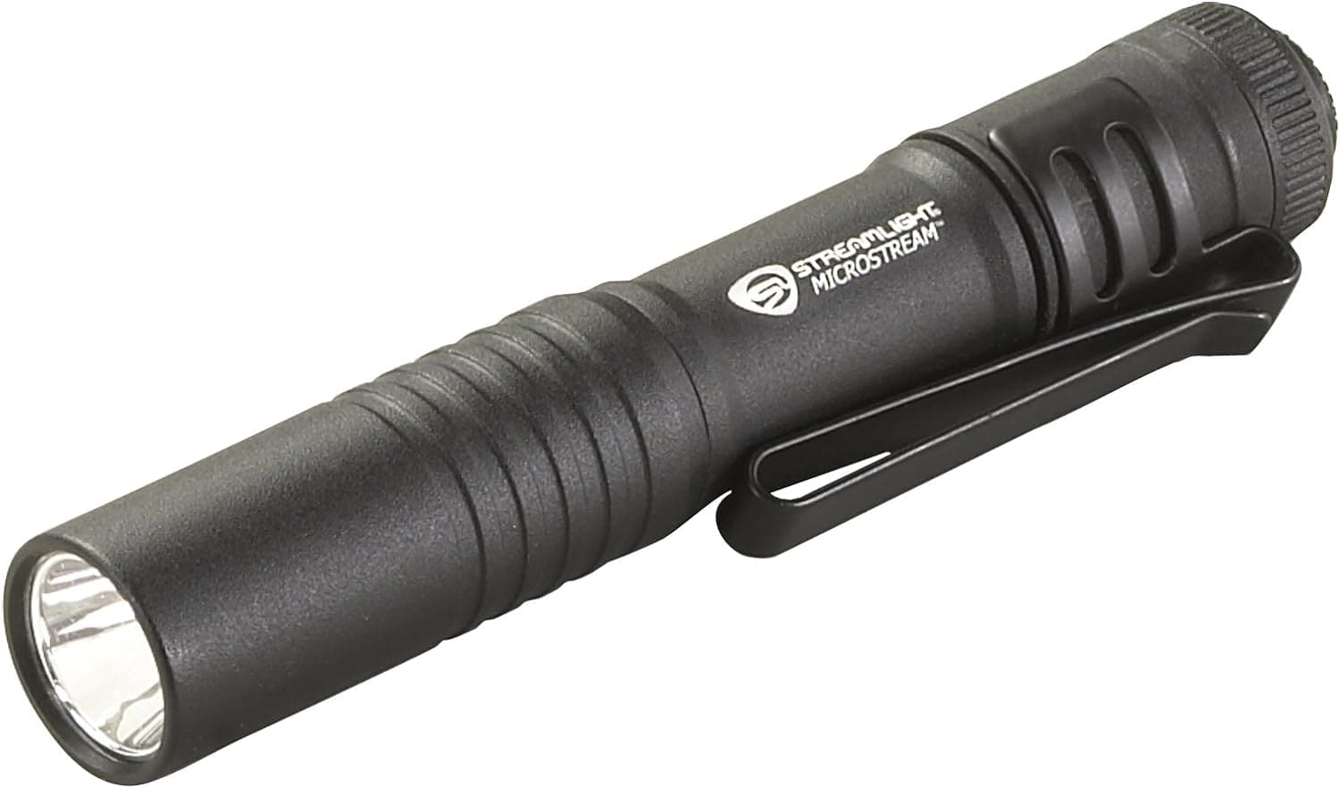  Streamlight 66318 MicroStream 45-Lumen Everyday Carry Pocket Flashlight with AAA Alkaline Battery, Black 