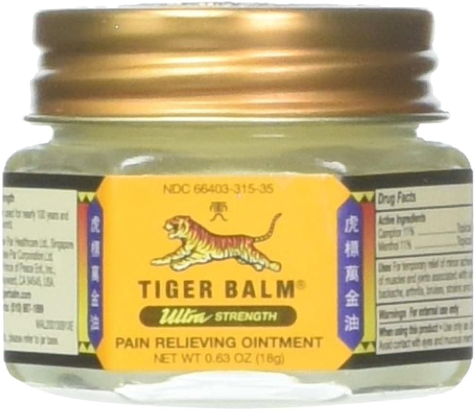  Tiger Balm Ultra Strength Pain Relieving Ointment Non-Staining 18 gm 