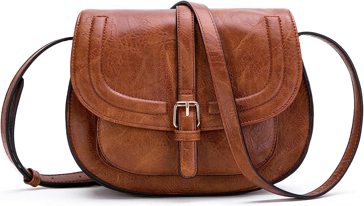  Crossbody Bags for Women,Small Saddle Purse and Boho Cross Body Handbags,Vegan Leather 