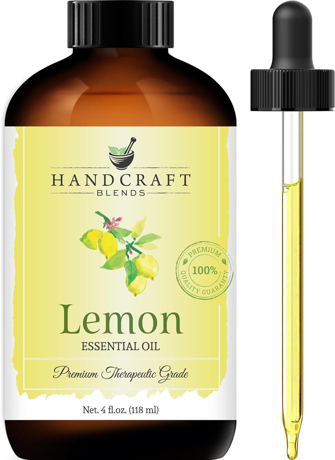  Handcraft Lavender Essential Oil - 100% Pure and Natural - Premium Therapeutic Grade with Premium Glass Dropper - Huge 4 fl. Oz 