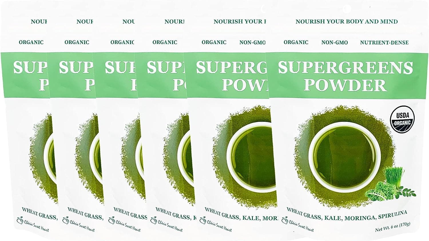  Supergreens Powder - Green Superfood - Organic Greens Powder Super Greens - Smoothie Powder - Superfood Powder - Powdered Greens - 6 oz Super Greens Powder - 34 Servings 