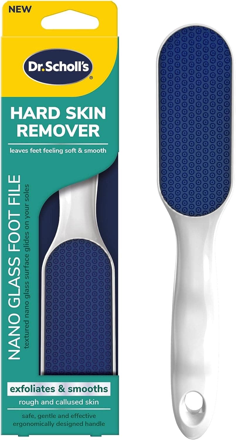  Dr. Scholl's Hard Skin Remover Nano Glass Foot File - Foot Callus Remover, Durable Foot Scrubber, Dead Skin Remover, Hygienic Pedicure Tool, Long Lasting Foot Buffer, Soft Smooth Feet 