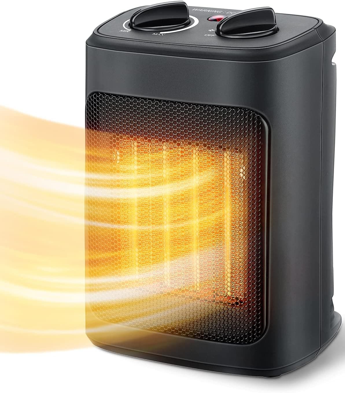  Space Heater, 1500W Electric Heaters Indoor Portable with Thermostat, PTC Fast Heating Ceramic Room Small Heater with Heating and Fan Modes for Bedroom, Office and Indoor Use 