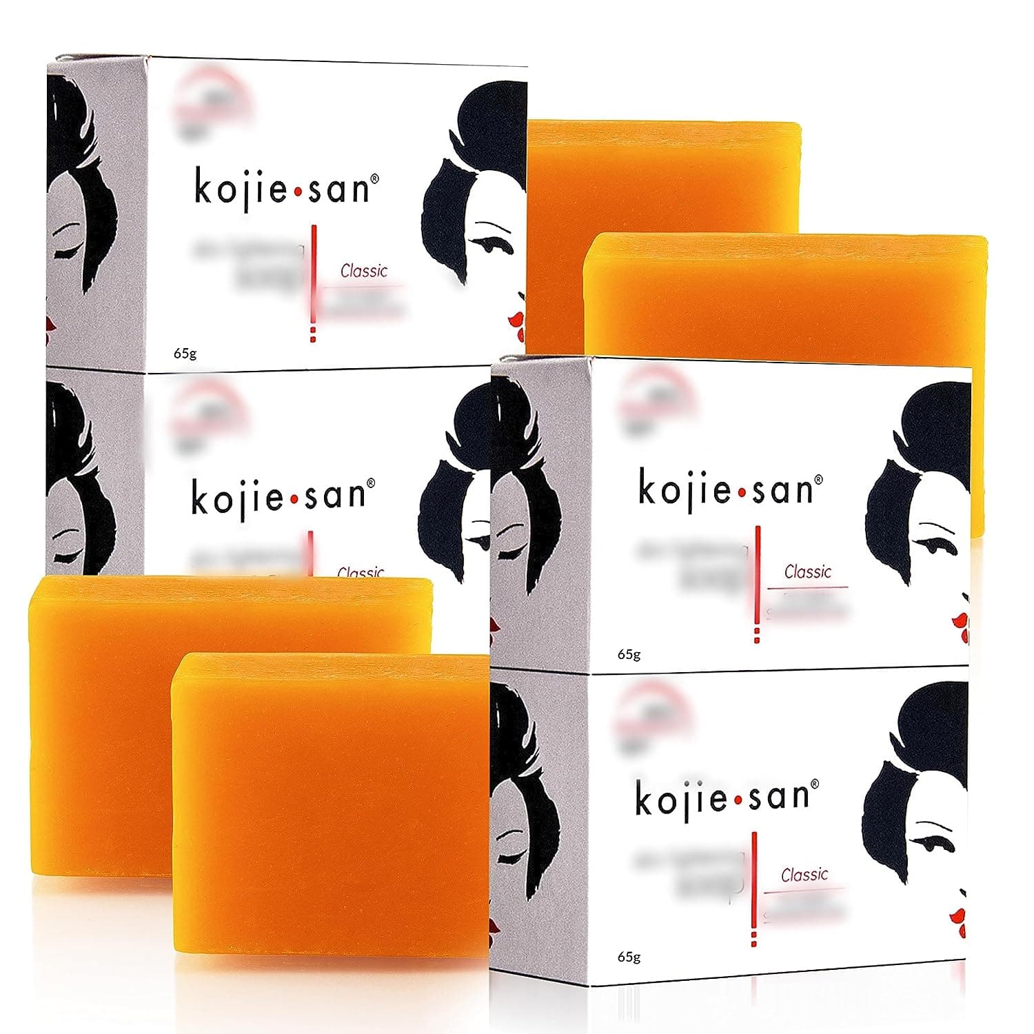  Kojie San Skin Brightening Soap - Original Kojic Acid Soap for Dark Spots, Hyperpigmentation, & Scars with Coconut & Tea Tree Oil - 65g x 2 Bars 