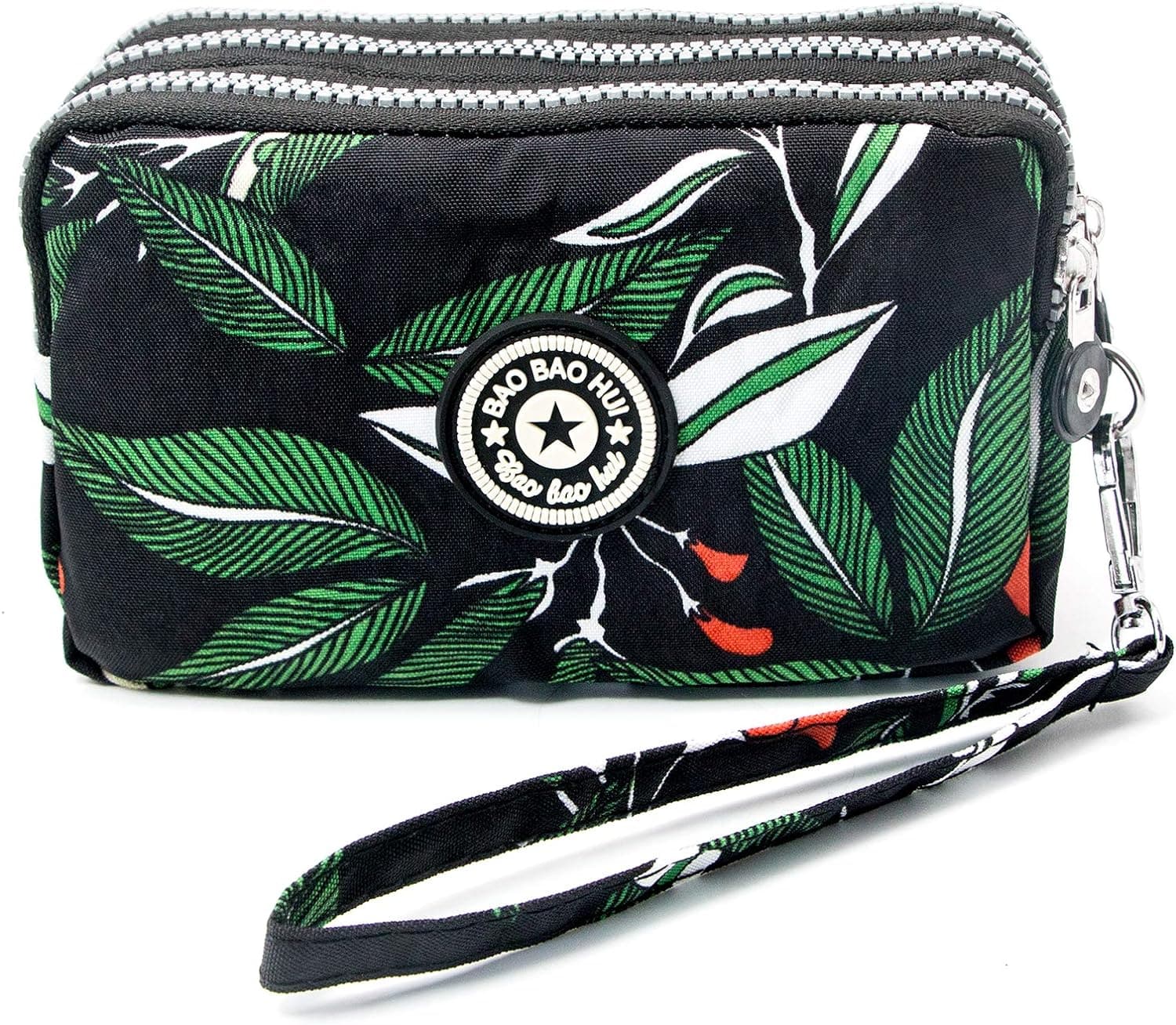  BIAOTIE Large Capacity Wristlet Wallet - Women Printed Nylon Waterproof Handbag Clutch Purse 