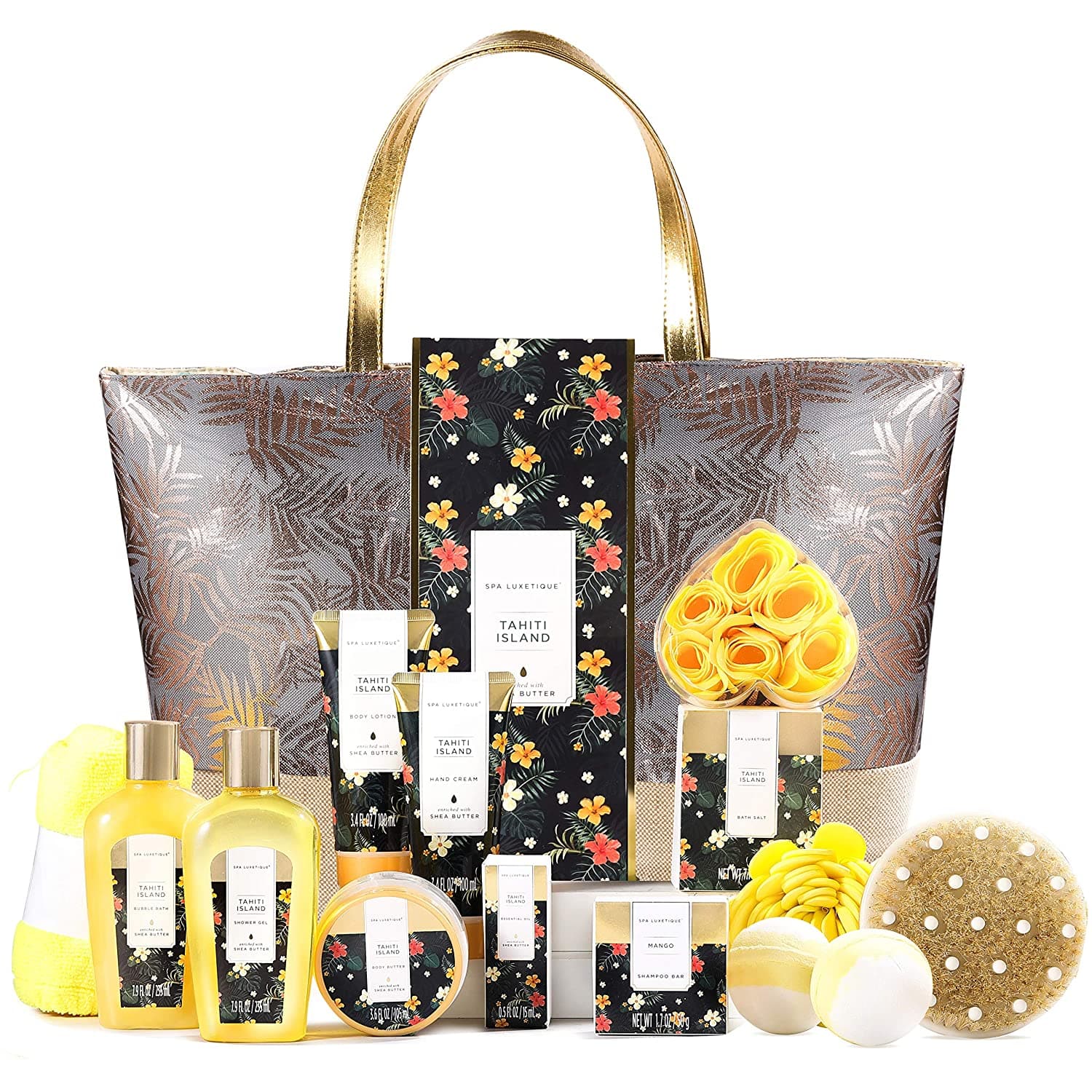  Luxus-Spa-Geschenke für Frauen, 15-teiliges Spa-Geschenkset enthält Badebomben, ätherisches Öl, Handcreme, Badesalz und luxuriöse Tragetasche, Geschenk für Frauen 