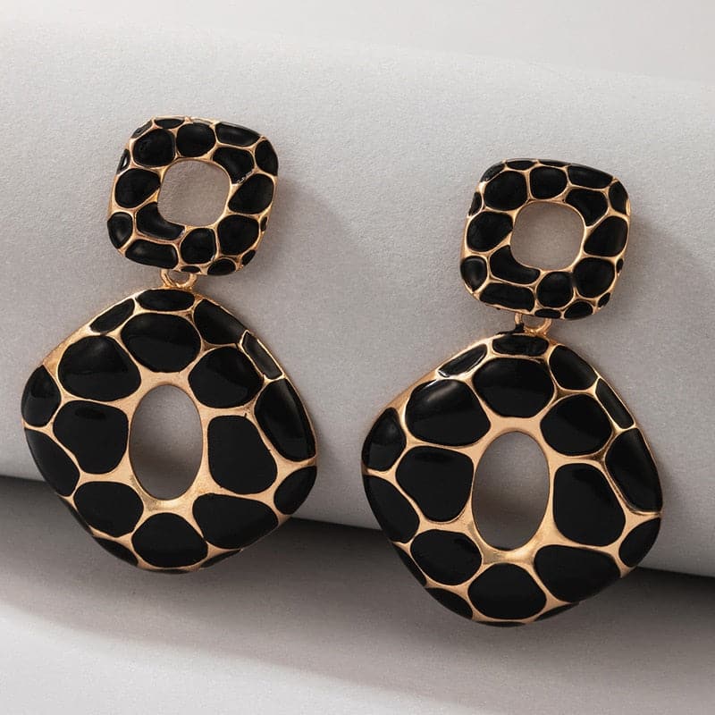  Ohrringe Trend neue Boho Mode Ohrringe für Frauen coole Sachen Persönlichkeit quadratisch Leopardenmuster Geometrie Vintage-Schmuck 