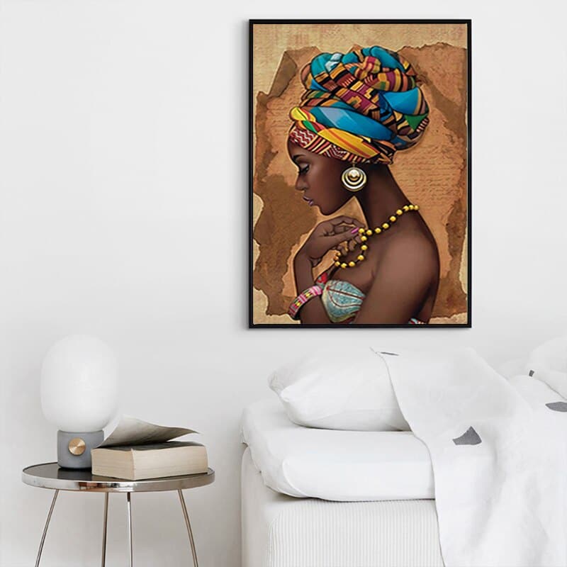  Afrika Wandkunst Leinwand Malerei Schwarze Frau Poster und Drucke Wandbilder für Wohnzimmer Dekoration Moderne Wohnkultur Cuadro 