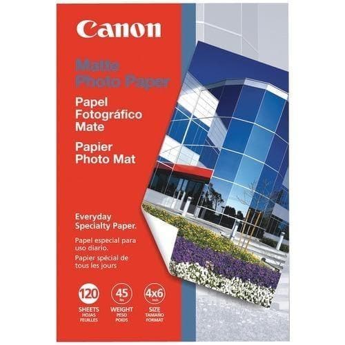  Canon Fotopapier matt (4 Zoll x 6 Zoll; 120 Stück) (Packung mit 1 Stück) 