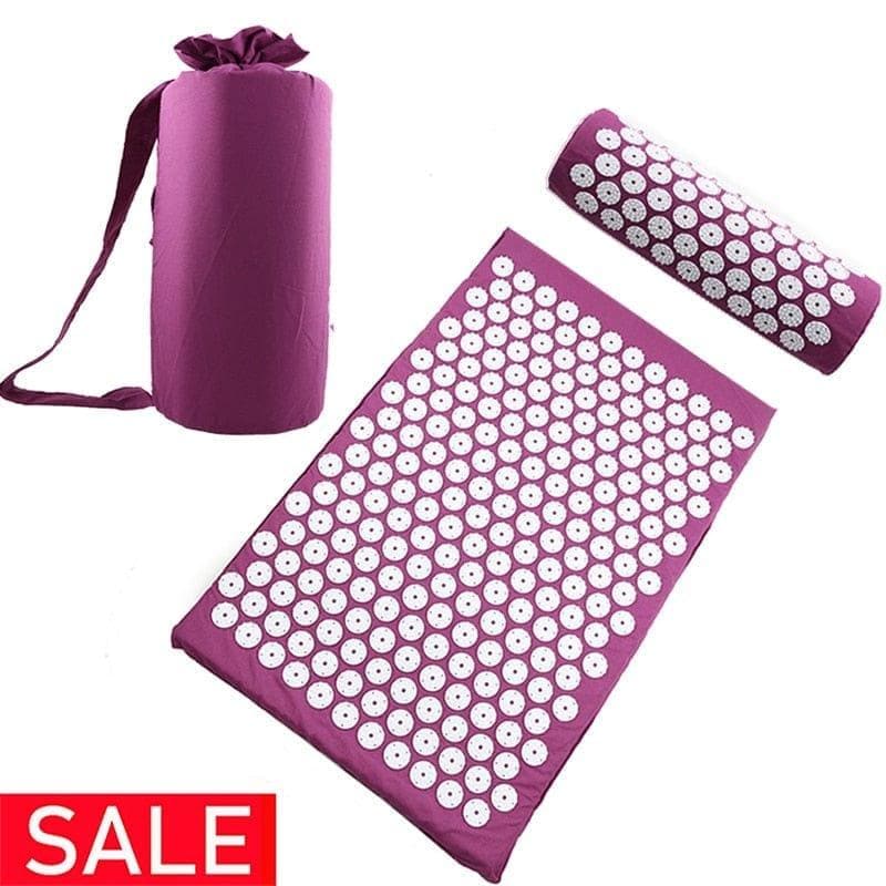  Akupressurmatte Kopf Nacken Rücken Fußmassagekissen Kissen Yoga Spike Mat Anti-Stress-Akupunkturkissen Nadelmassagegerät 