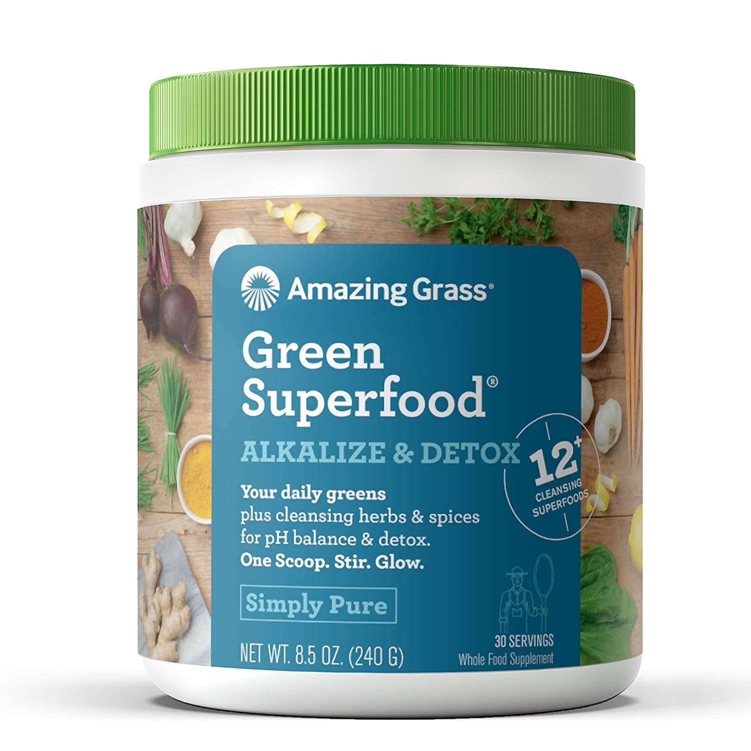  Amazing Grass Alkalize & Detox Green Superfood-Pulver, einfach rein, 8,5 oz 