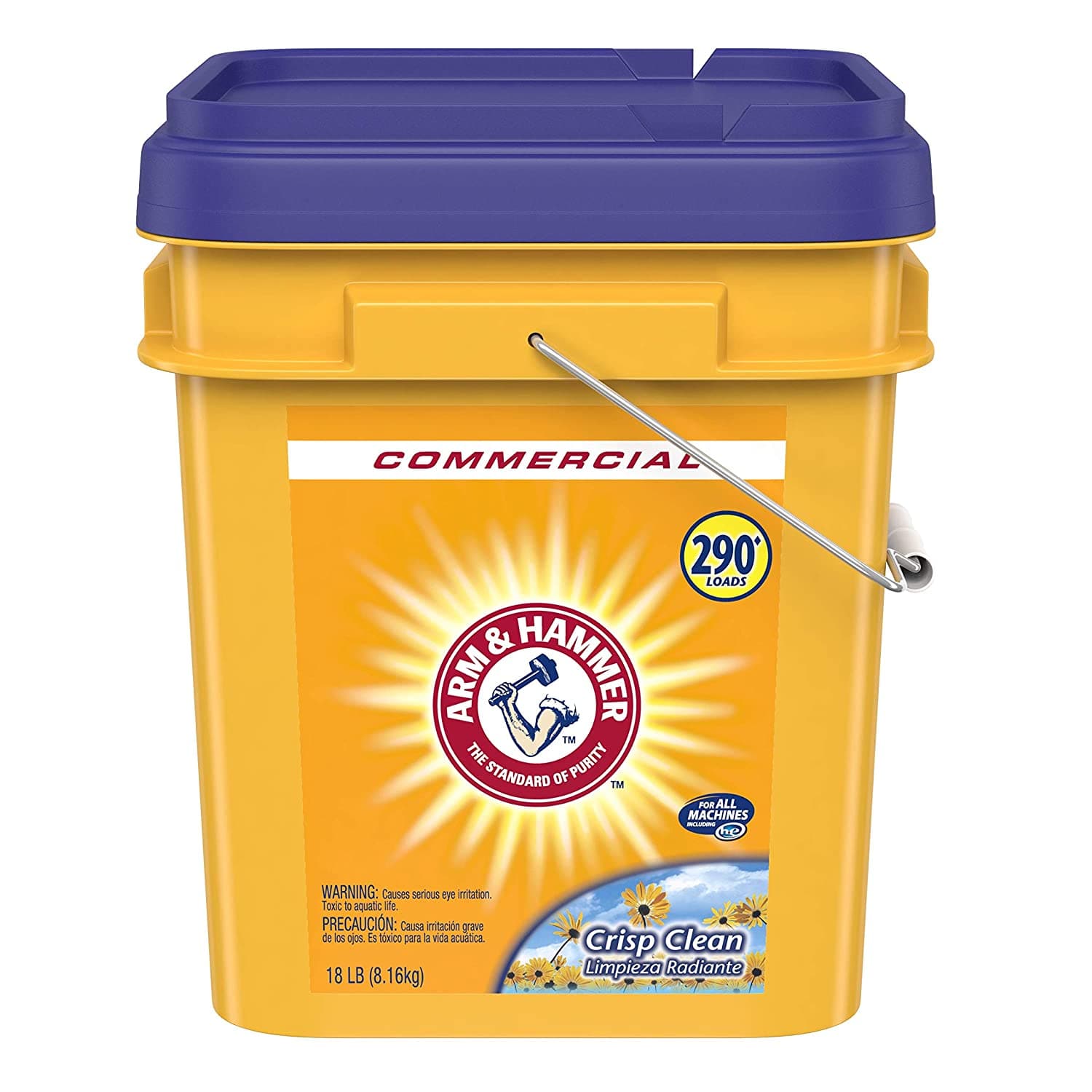  Arm & Hammer 33200-01001 Pulverwaschmittel, Crisp Clean, 18lb Eimer 