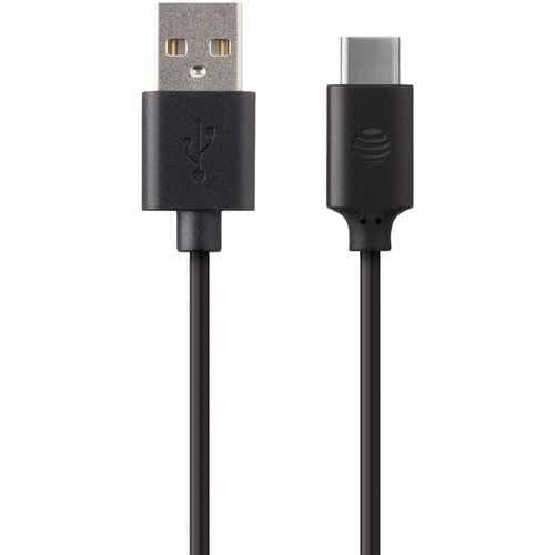  At&amp;t USB zu USB-c Charge &amp; Synchronisierungskabel, 3,3 Fuß (schwarz) (Packung mit 1 Stück) 