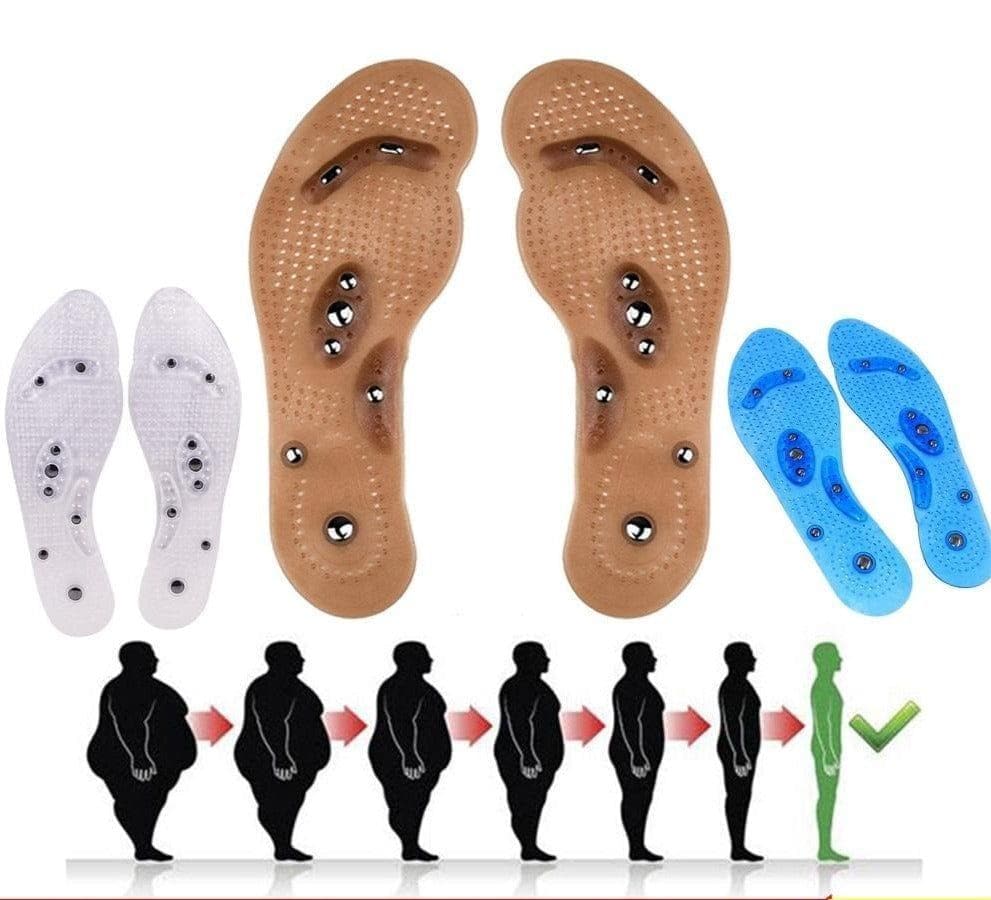  Body Detox Slimming Magnetic Foot Akupunkturpunkttherapie Einlegesohlenkissen Massagegerät Brioche Comfort Massage Shoe Pads Therapy 