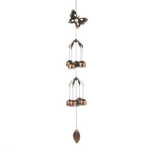  Butterfly Double Tier Bell Windspiel 