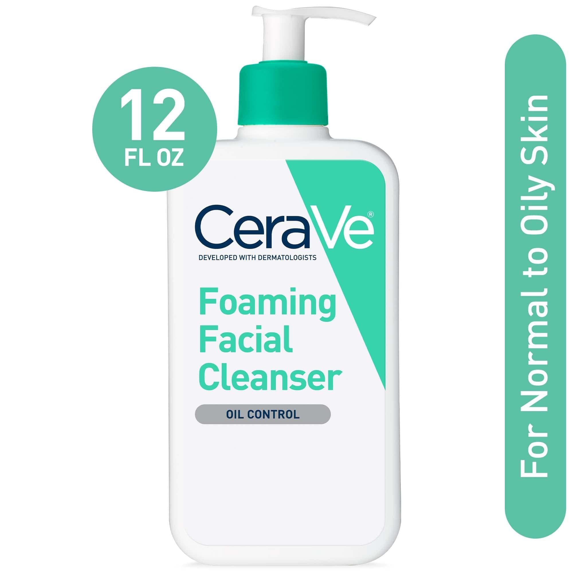  CeraVe Foaming Face Wash, Gesichtsreiniger für normale bis fettige Haut, 12 fl oz. 