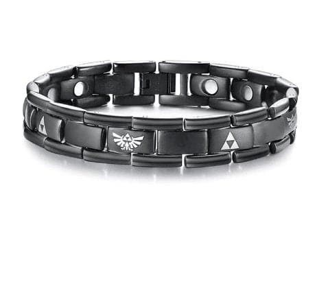  Cool Zelda Men's Health Bracelets Magnetic Edelstahl Triforce Charm Strap Armband für Mann Zubehör 8.6 