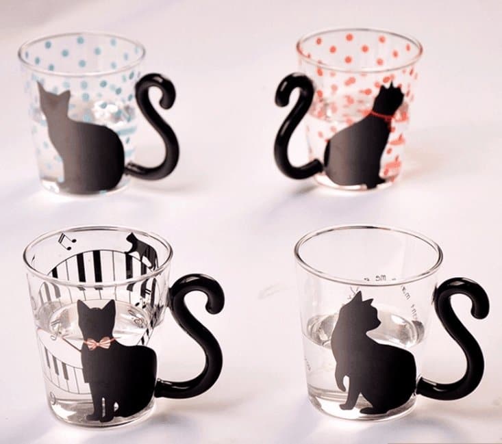  Süße kreative Katze Kitty Tasse Tee / Milch / Kaffee Glasbecher Home Office Tasse Fruchtsaft Taza 