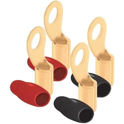  Db Link 4-Gauge 5 und 16&quot; Ringkabelschuhe, 4 Pk (vergoldet, 2 rot und 2 schwarz) (Packung mit 1 Stück) 