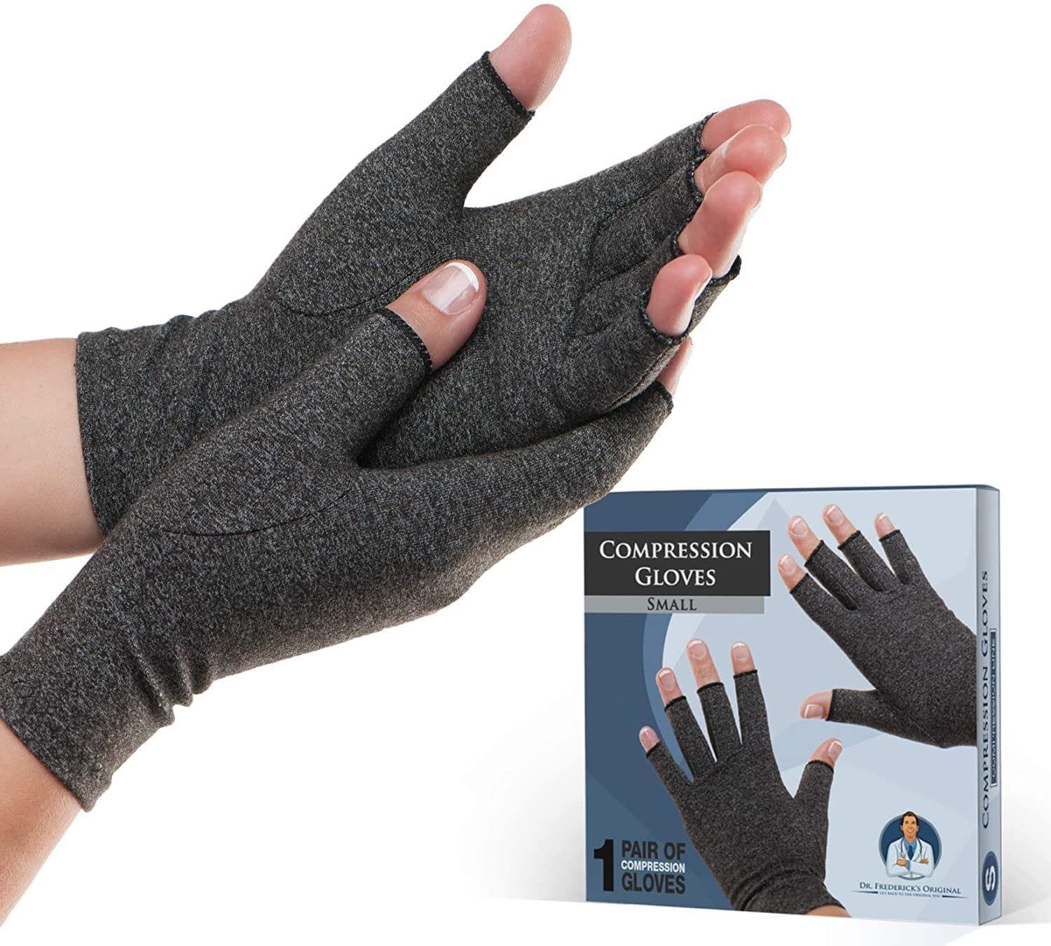  Dr. Frederick's Original Arthritis-Handschuhe für Damen und Herren – Kompression zur Schmerzlinderung bei Arthritis – Klein 