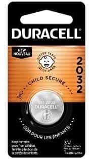  Duracell – 2032 3 V Lithium-Knopfbatterie – mit Bitterbeschichtung – 4 Count 