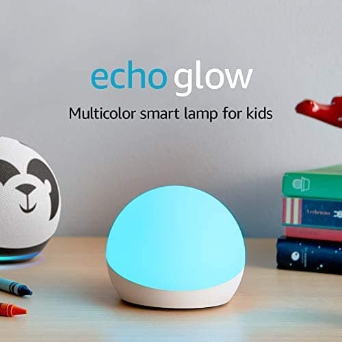  Echo Glow – Mehrfarbige intelligente Lampe für Kinder, ein für Menschen zertifiziertes Gerät – Erfordert ein kompatibles Alexa-Gerät 