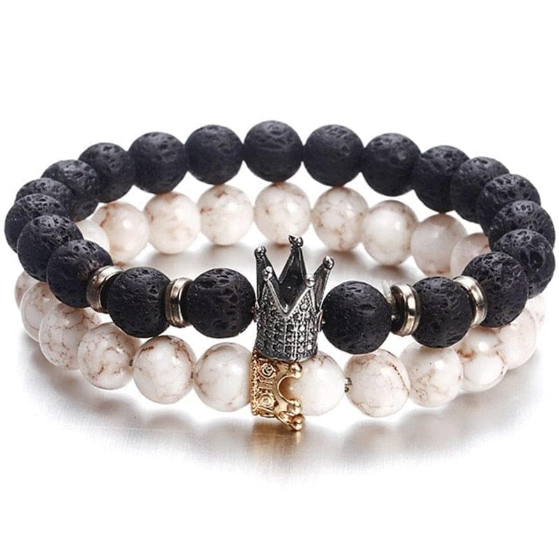  Mode Perlen Frauen Männer Armbänder Einfache Klassische Runde Perlen Charm Armbänder & Armreifen Für Männer Handgemachte Accessoires Geschenk 