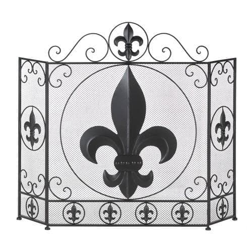  Fleur-De-Lis-Kamin-Bildschirm 