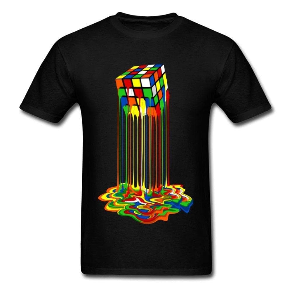  Gute Qualität Cube T-Shirts Rainbow Abstraction Cube Sheldon Cooper T-Shirt Großer Rabatt Bestes T-Shirt Damen Herren Lustiges Oberteil T-Shirt 