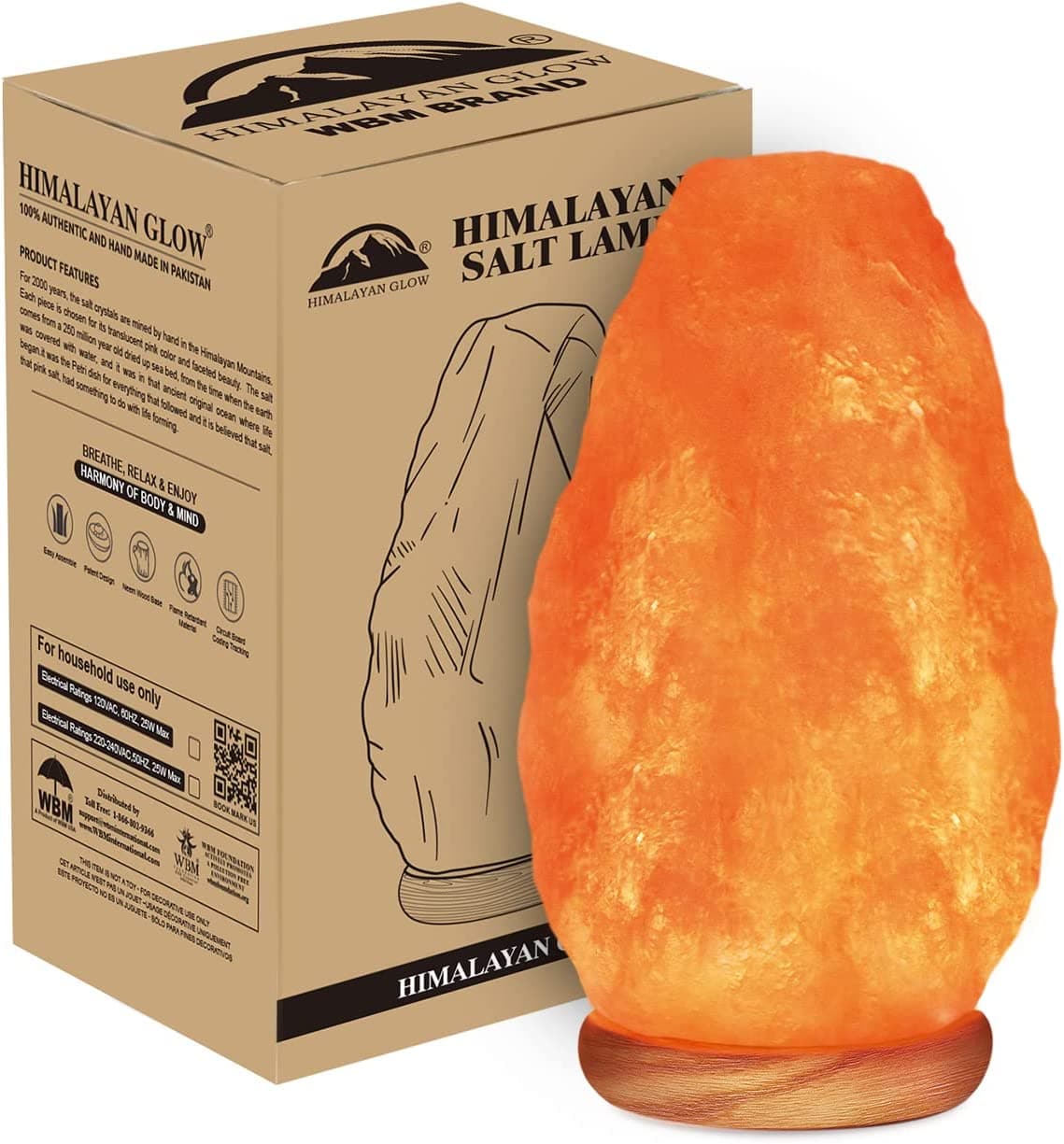  Himalaya-Glühsalzlampe mit Dimmer 5-7 lbs 