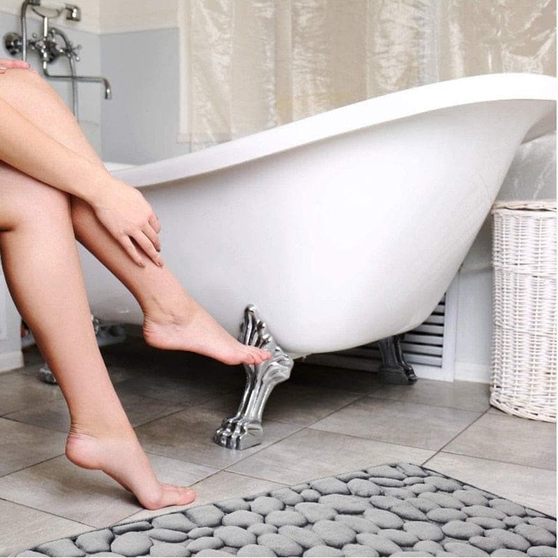  Startseite Badezimmermatte Rutschfeste Kieselteppiche Saugfähige Toilette Schlafzimmerboden Toilette Memory Foam Waschbarer Teppich Badezimmerdekorationsmatte 