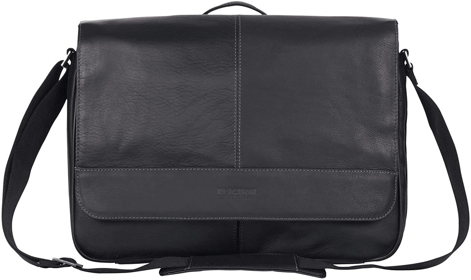  Kenneth Cole Reaction Risky Business Messenger Crossbody-Laptoptasche und Tablet-Tagestasche aus vollnarbigem kolumbianischem Leder 