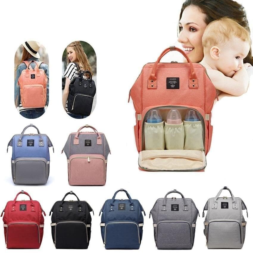  Lequeen Fashion Mumie Mutterschaft Wickeltasche Große Kapazität Wickeltasche Reiserucksack Stilltasche für Babypflege Damenmode Tasche 